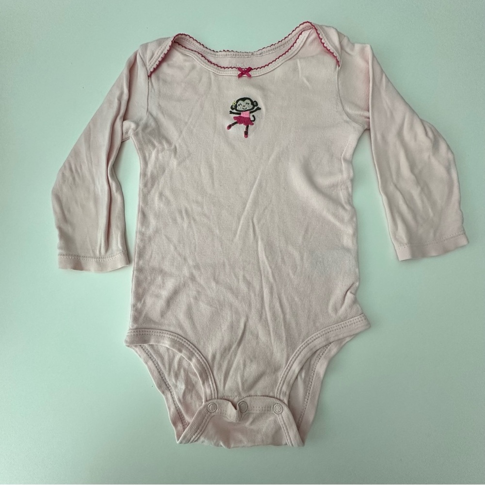 Carter's Light Pink Long Sleeve Bodysuit 18M